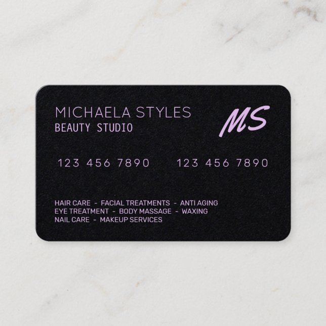 La carte de crédit a l'air d'un noir rose (Devant)