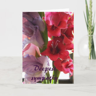 La carte de Gladiola de sympathie la plus profonde