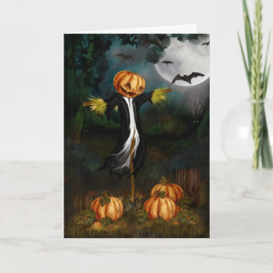 La carte de Halloween de correction de citrouille