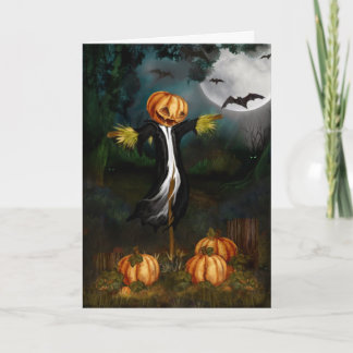 La carte de Halloween de correction de citrouille