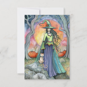 La carte de Halloween de la sorcière suffisante