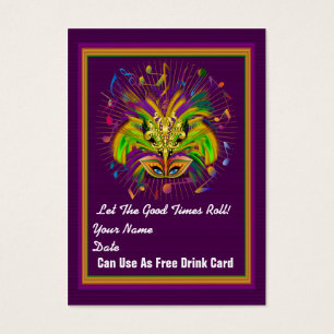 La carte de jet de mardi gras de la Reine de Muse