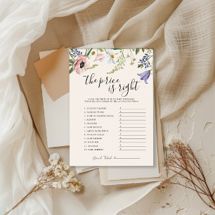 La carte de jeu Baby Shower de The Price Is Right