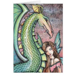 La carte de la fée et du dragon de la douce bête