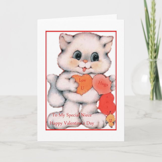 La carte de la Saint Valentin pour la nièce (Devant)