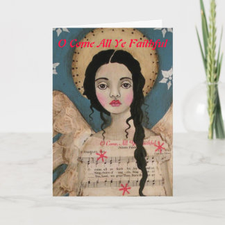 La carte de Noël d'ange O viennent le tout le YE