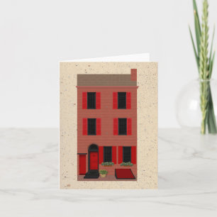La carte de note de blanc de maison de grès