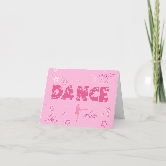 La carte de note de danse imaginent le rêve pour (Devant)