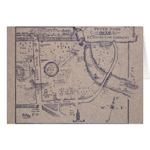 La carte de Peter Pan des jardins de Kensington