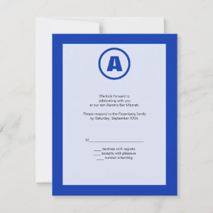 La carte- de réponse du héros RSVP de Mitzvah de