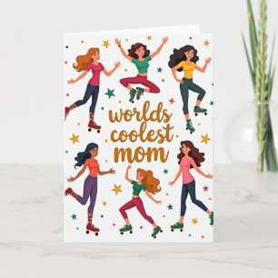 La carte de roller skate de la mère la plus cool d