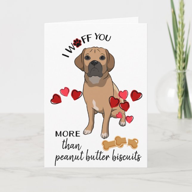 La carte de Saint-Valentin de votre chien en frich (Devant)