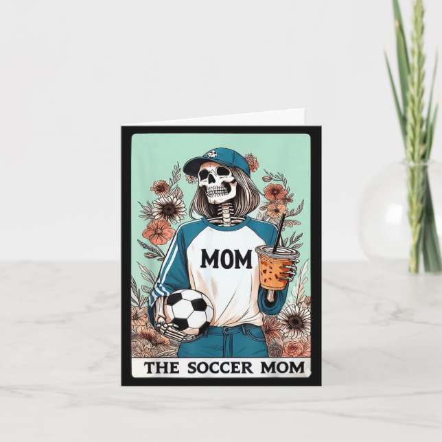 La carte de tarot de la mère de football squelette (Devant)