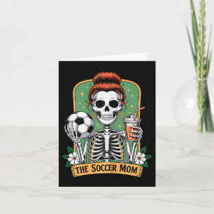 La carte de tarot de la mère de football squelette