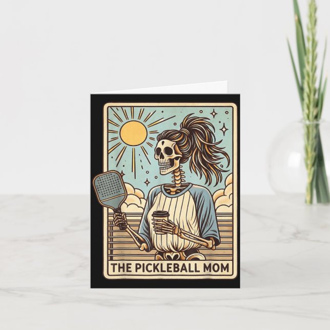 La carte de tarot de la mère de pickleball squelet (Devant)