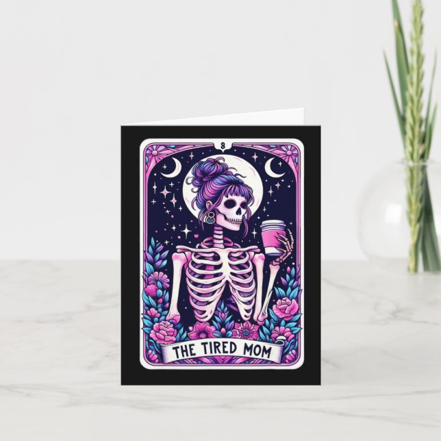 La carte de tarot de la mère fatiguée squelette Fê (Devant)