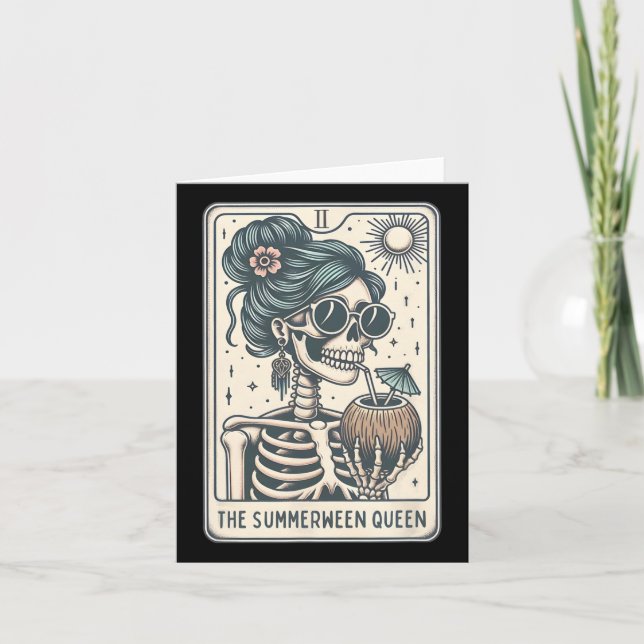 La carte de tarot de la Reine de Summerween (Devant)