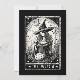 La carte de tarot de la sorcière Vintage Halloween