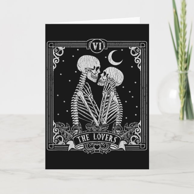 La carte de tarot des amoureux squelette Saint-Val (Devant)