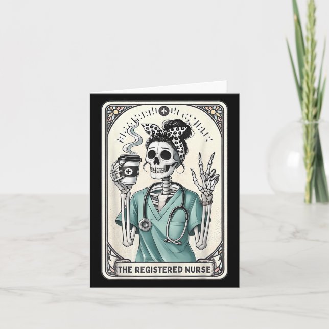 La carte de tarot d'infirmière diplômée Squelette  (Devant)