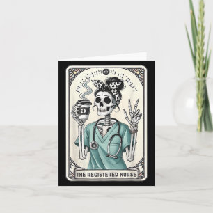 La carte de tarot d'infirmière diplômée Squelette