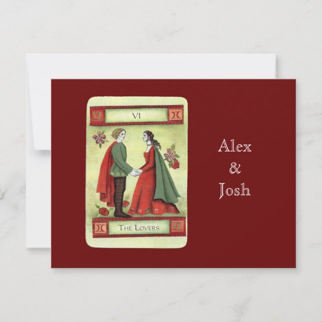 La carte de tarot "Les Amants" (Devant)