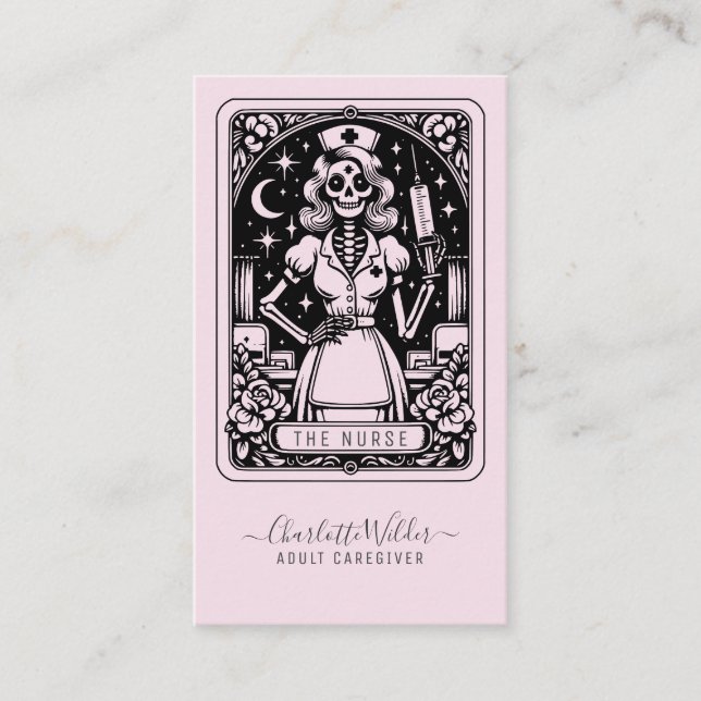 La carte de visite de l'infirmière tarot (Devant)