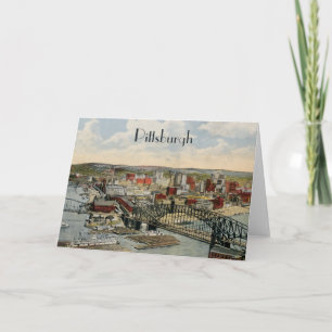 La carte de voeux 1931 de point de Pittsburgh