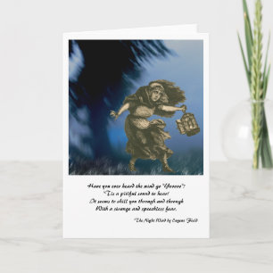 La carte de voeux d'automne de Halloween de vent