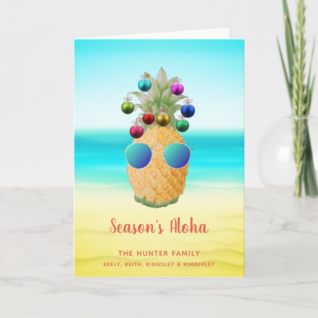 La carte de voeux de l'ananas | de Noël (Devant)