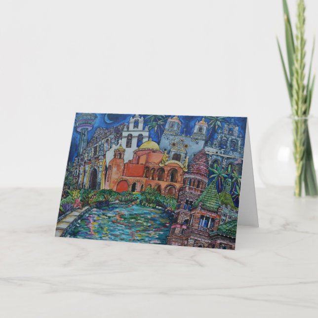 La carte de voeux de San Antonio de missions (Devant)