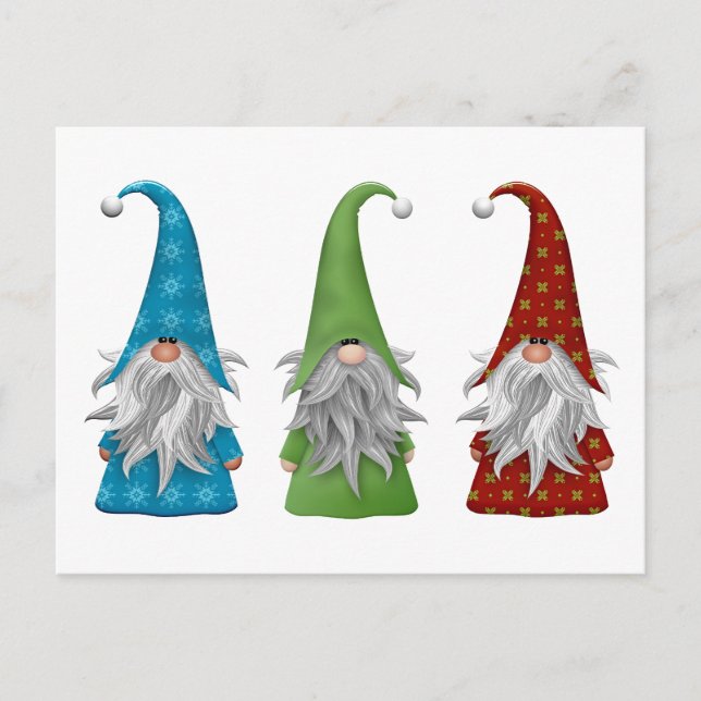 La carte de vœux des trois lutins de Noël (Devant)