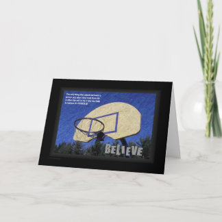 La carte de voeux "Encourager-CROIENT" 5x7 w/plain