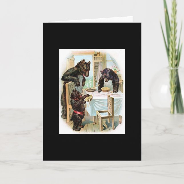 La Carte de voeux Fairytale Three Bears (Devant)