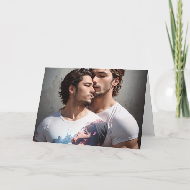La carte de vœux gay pour couple (Devant)