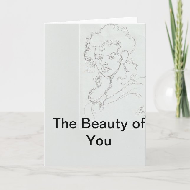 La carte de voeux La beauté de vous (Devant)