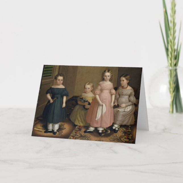 La carte de vœux pliée des enfants Alling (Devant)