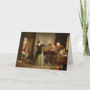 La carte de vœux pliée du nouveau bonnet