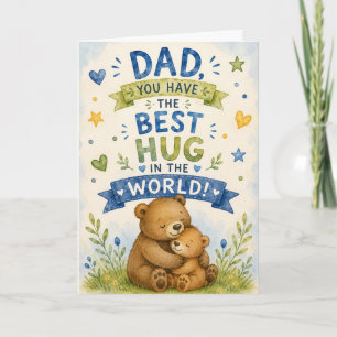 La carte des câlins de papa trop mignon est la mei
