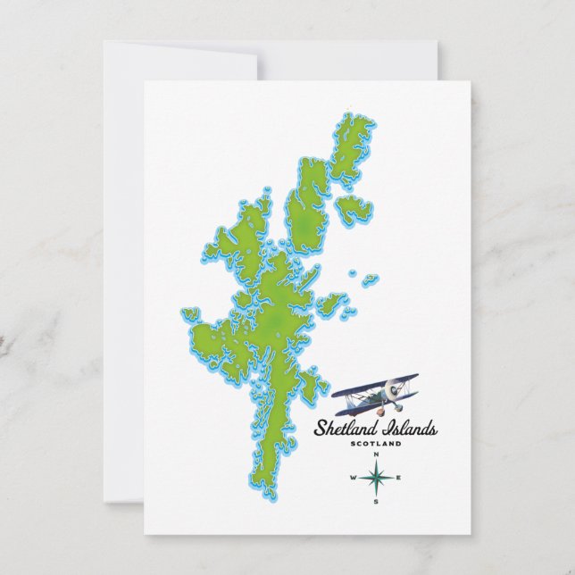 La carte des îles Shetland (Dos)