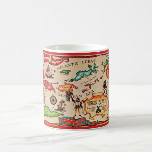 La carte des îles Vierges Mug