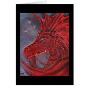 La carte d'imaginaire du dragon rouge par Renee La