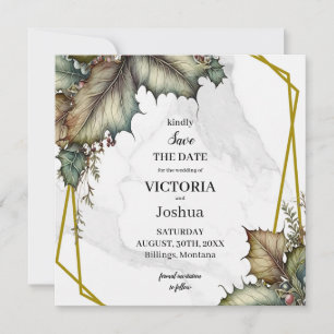 La carte d'invitation carrée Save the Date de la W