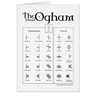 La carte d'Ogham de druide