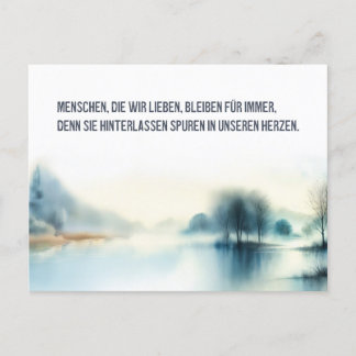 La carte du deuil "Les gens que nous aimons"