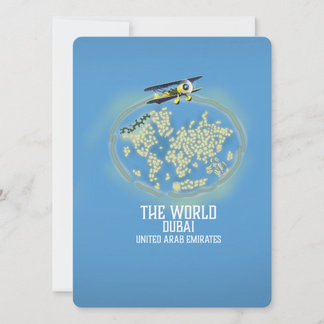 La carte du monde de Dubaï Émirats arabes unis (Devant)