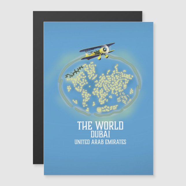 La carte du monde de Dubaï Émirats arabes unis (Devant / Derrière)