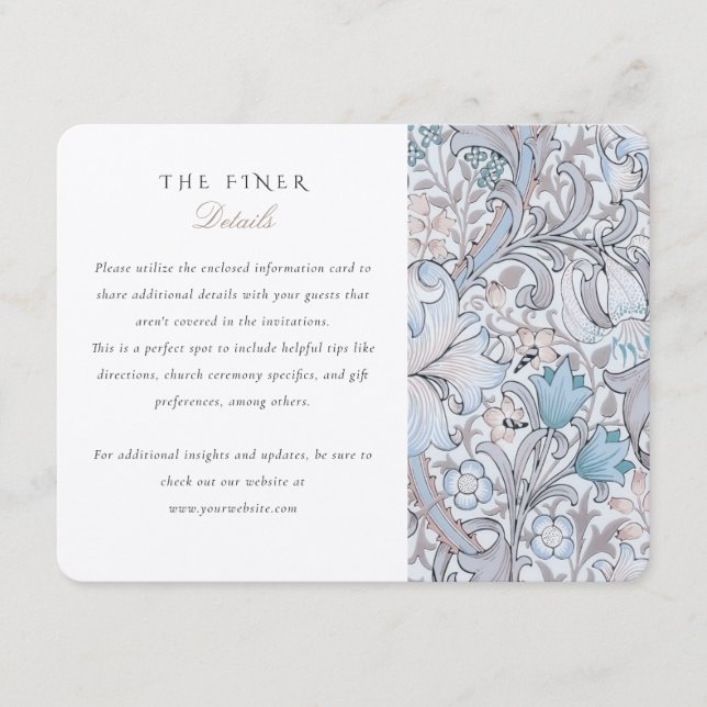 La Carte Finer Details Lilies William Morris (Devant)