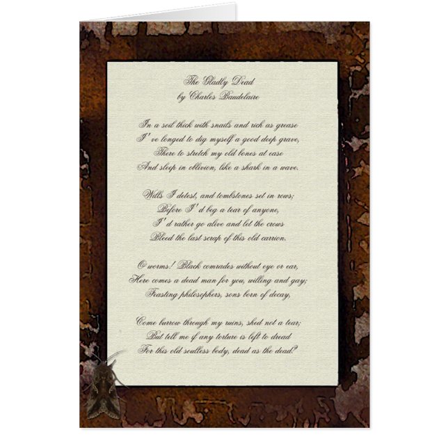 La carte heureusement morte (Devant)