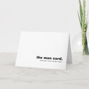 La carte Homme sera-tu ma carte Mariage Groomsman